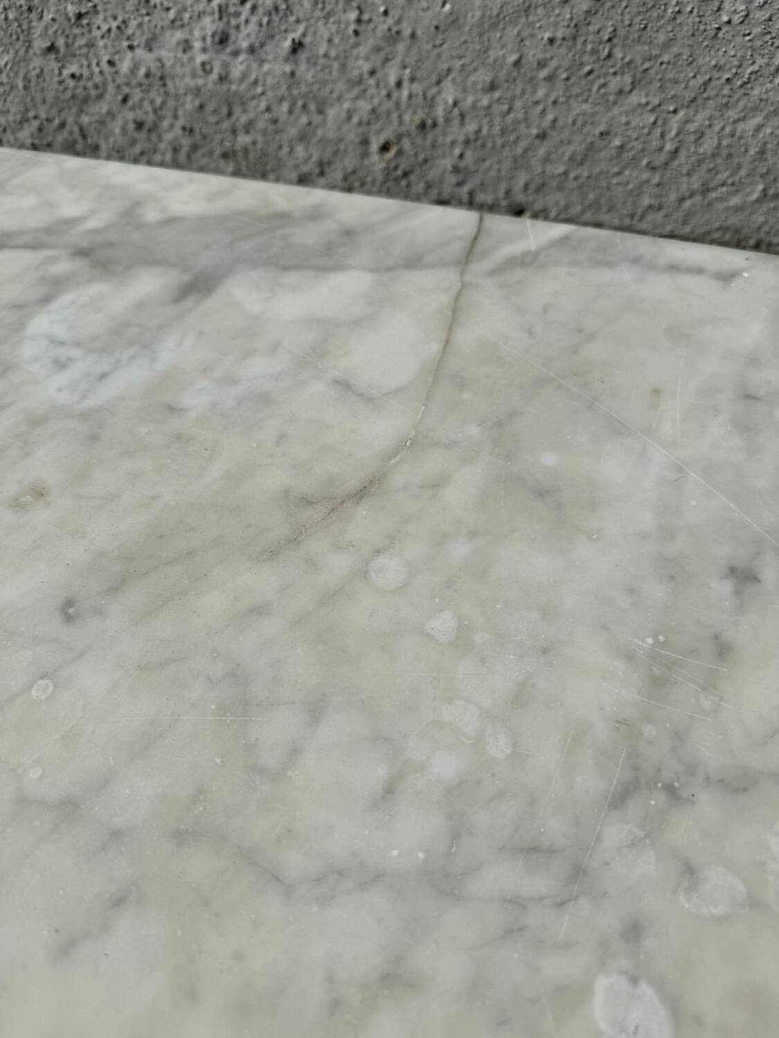 Godin cast iron and marble bistro table. 50's