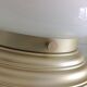Ceiling lamp globe in white opaline and gold metal art deco style