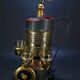 Vintage Musical Golf Caddie Cart Decanteur Art Deco 60's with 5 shots glass