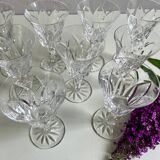 9 St Louis crystal wine glasses