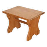 Vintage Scandinavian pine stool 1970s