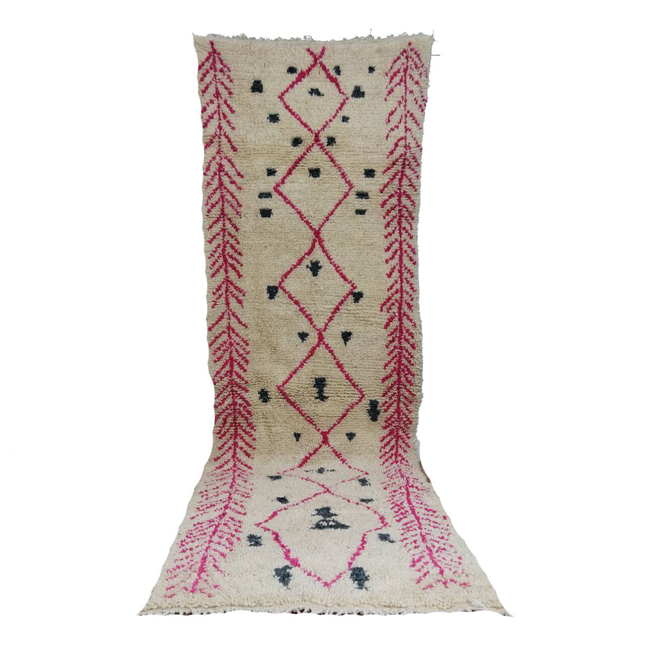 Berber hallway rug pink 290 X 90 CM