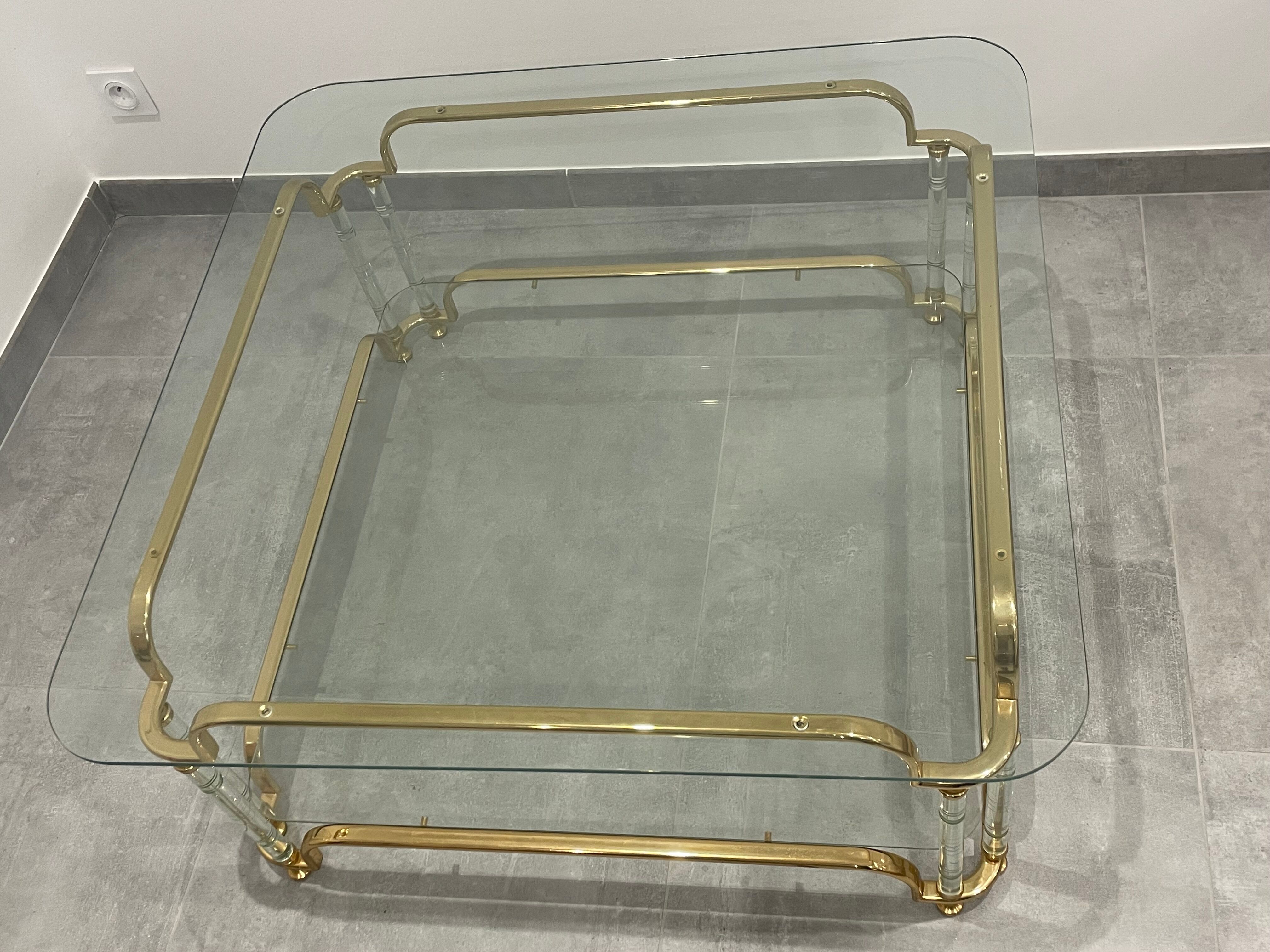 Coffee table Hollywood Regency, Italian of the 70s