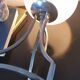 Lamp sphere of frosted glass, chrome steel, art deco, 1950
