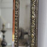 Miroir en laiton repoussé, style louis xiv, époque napoléon iii – xixe