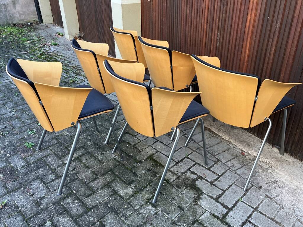 6 VM3 Vico Magistretti Chairs-Armchairs for Fritz Hansen