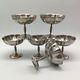 6 STAINLESS STEEL ICE CREAM CUPS, vintage, Le Grün Du vert Orfèvres
