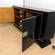 Art Deco Sideboard in Black Lacquer, Maple & Chrome, France, 1930