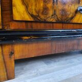 Art deco dining room sideboard in briar with upstand, 1940s