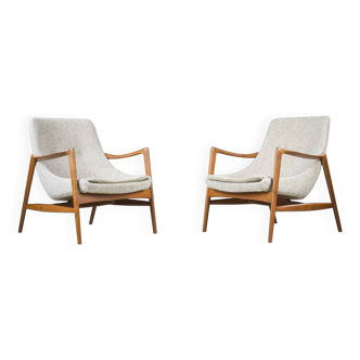 Fauteuils par Rolf Rastad & Adolf Relling pour Dokka Möbler, 1950, ensemble de 2