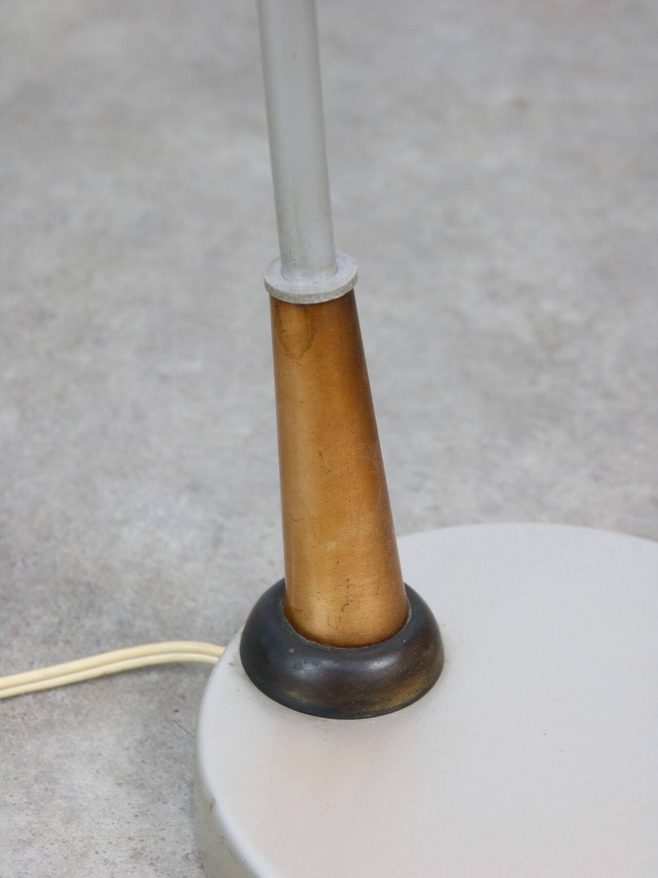 Mid-Century Italian Table Lamp in Aluminium and Copper