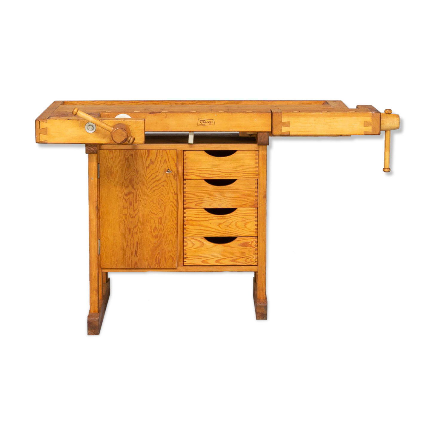 Sjoberg wooden workbench with drawers and 1 door cabinet