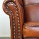 Beautiful classic sheepskin armchair with a beautiful appearance and a comfortable seat