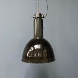 Large black enamel Bauhaus hanging lamp