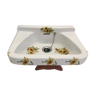 former vintage floral sink Valleory Boch 1950 -small vintage earthenware sink