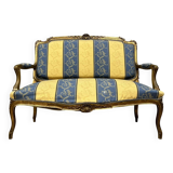 Louis XV style bench in gilded wood, 20th century