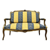 Louis XV style bench in gilded wood, 20th century