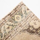 3x13 Persian Cream & Brown Oriental Vintage Runner Rug, 91x392Cm