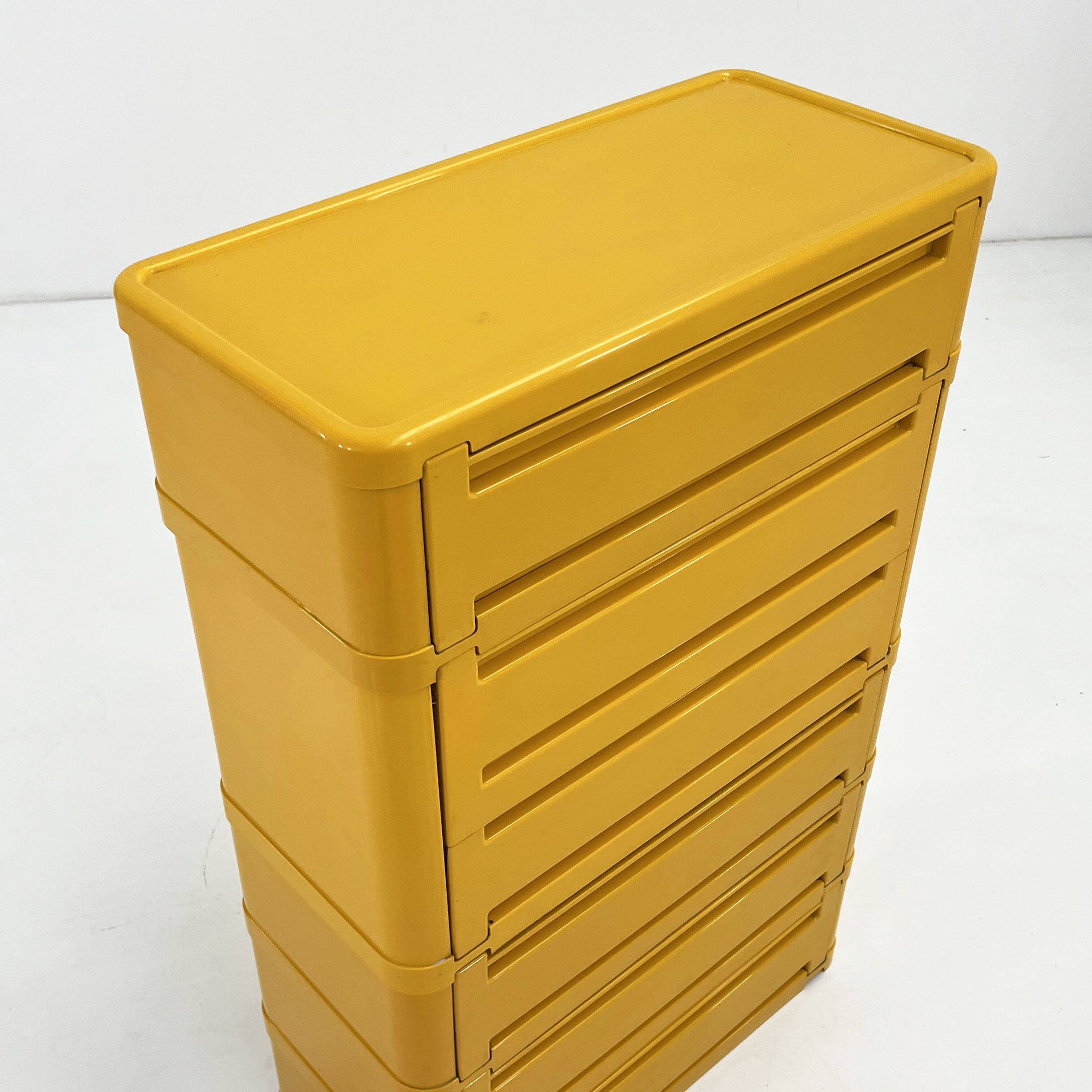 Yellow cabinet model “4964” by Olaf Von Bohr for Kartell, 1970