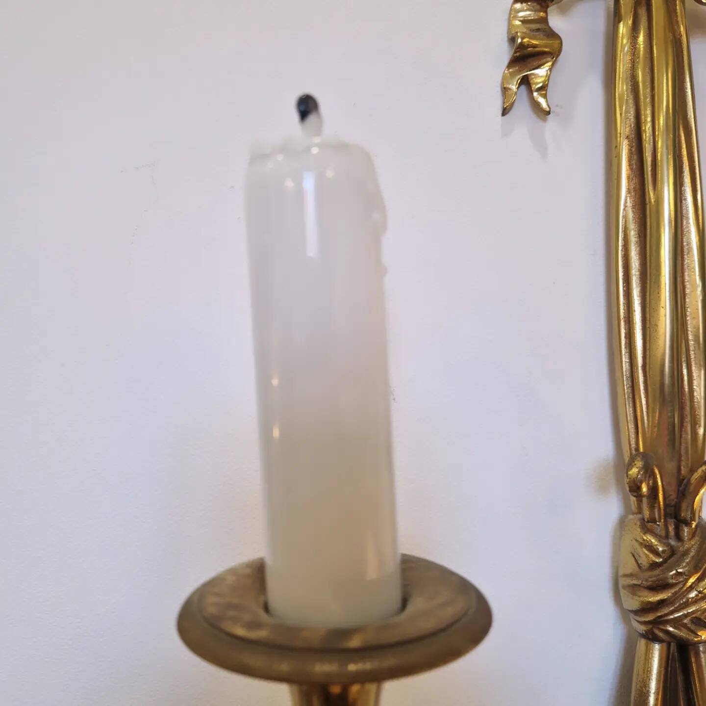 Pair of Louis XVI Wall Lights with 2 lights from the 50's 60's neo-classical style Maison Bagués