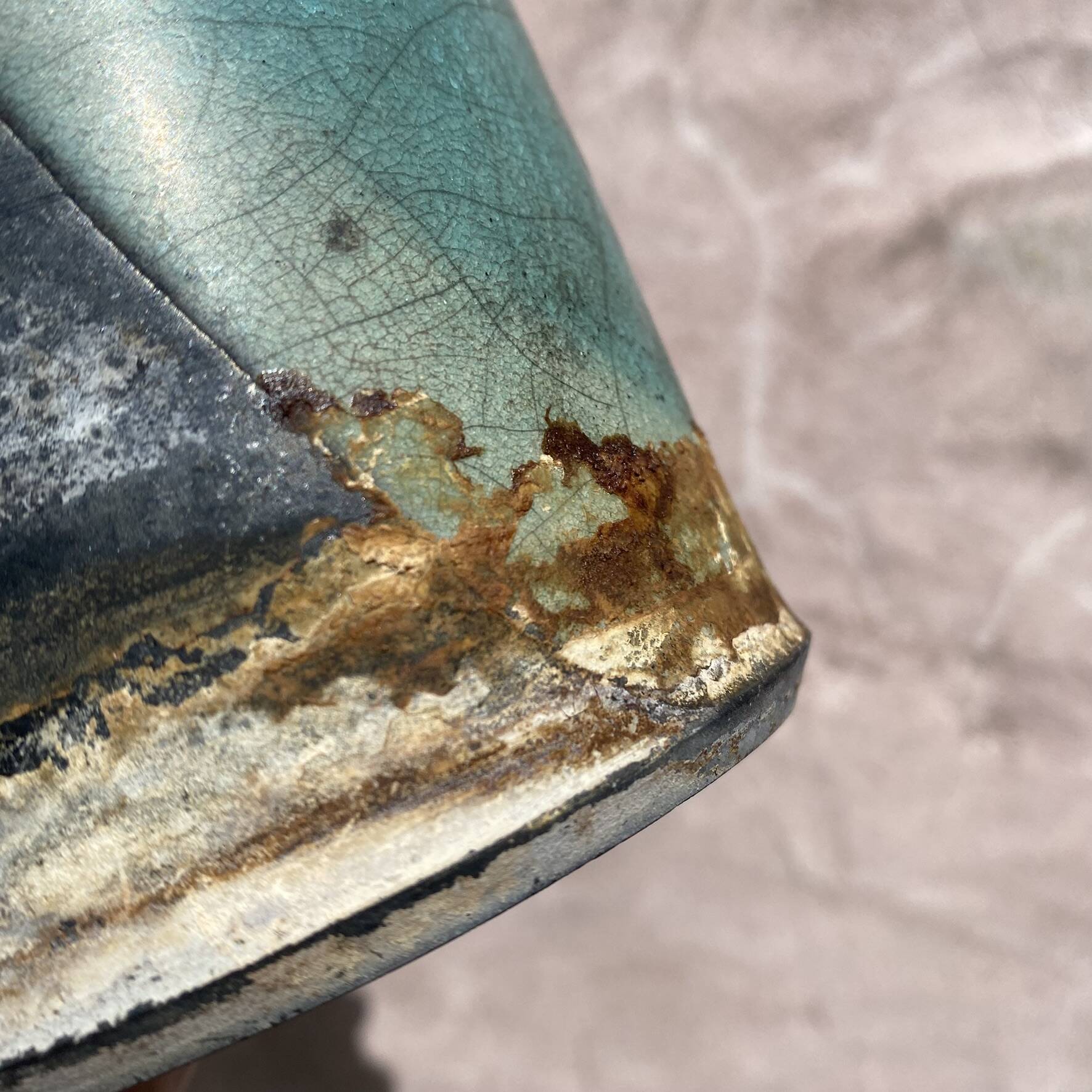 Handcrafted Raku ceramic vase