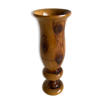 Vase Médicis en bois d'olivier