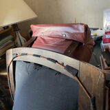 Kroken red leather armchair