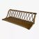 1960s rattan and wood wall shelf