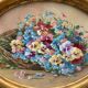 Watercolor on paper bouquet of flowers by a euget-barry xxe frame dore