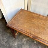 Dark wood bench