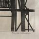Lithograph by Rasmus Nellemann signed 1976 industrial structure