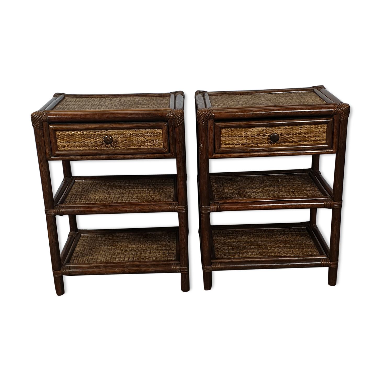 Bamboo bedside tables