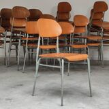 Lot of 24 chairs school chairs industrial style ex Czechoslovakia 1950