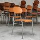 Lot of 24 chairs school chairs industrial style ex Czechoslovakia 1950