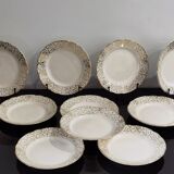 White and golden dessert plates Villeroy and Boch