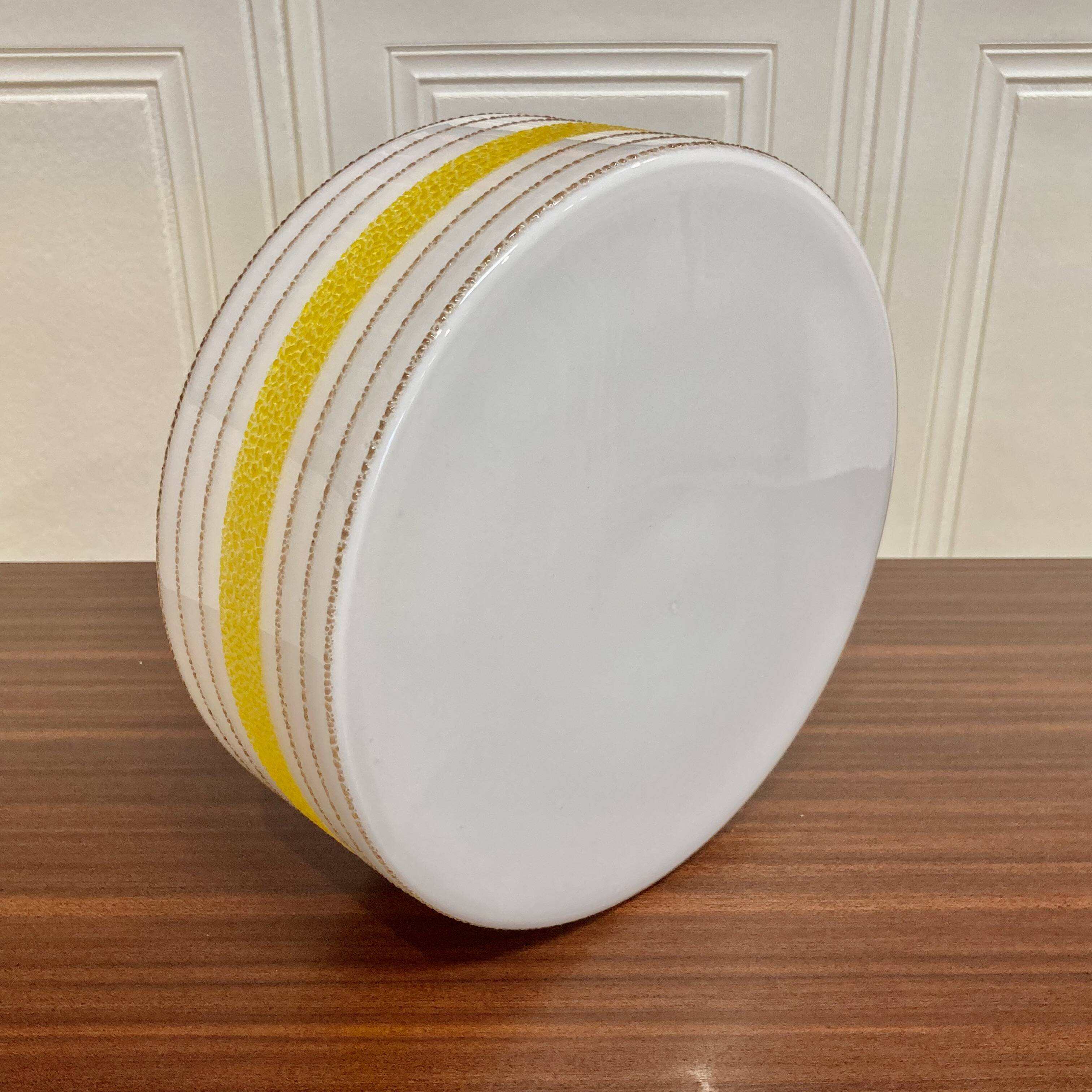 LARGE GLASS WALL LIGHT SCANDINAVIAN DESIGN 1950.