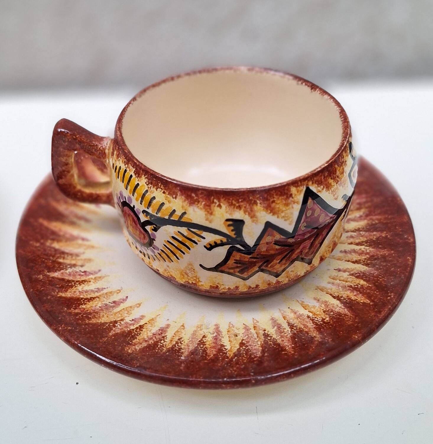 Part of a Quimper ceramic dinner service signed Paul Fouillen