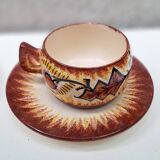 Part of a Quimper ceramic dinner service signed Paul Fouillen