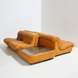 Modular leather sofa set