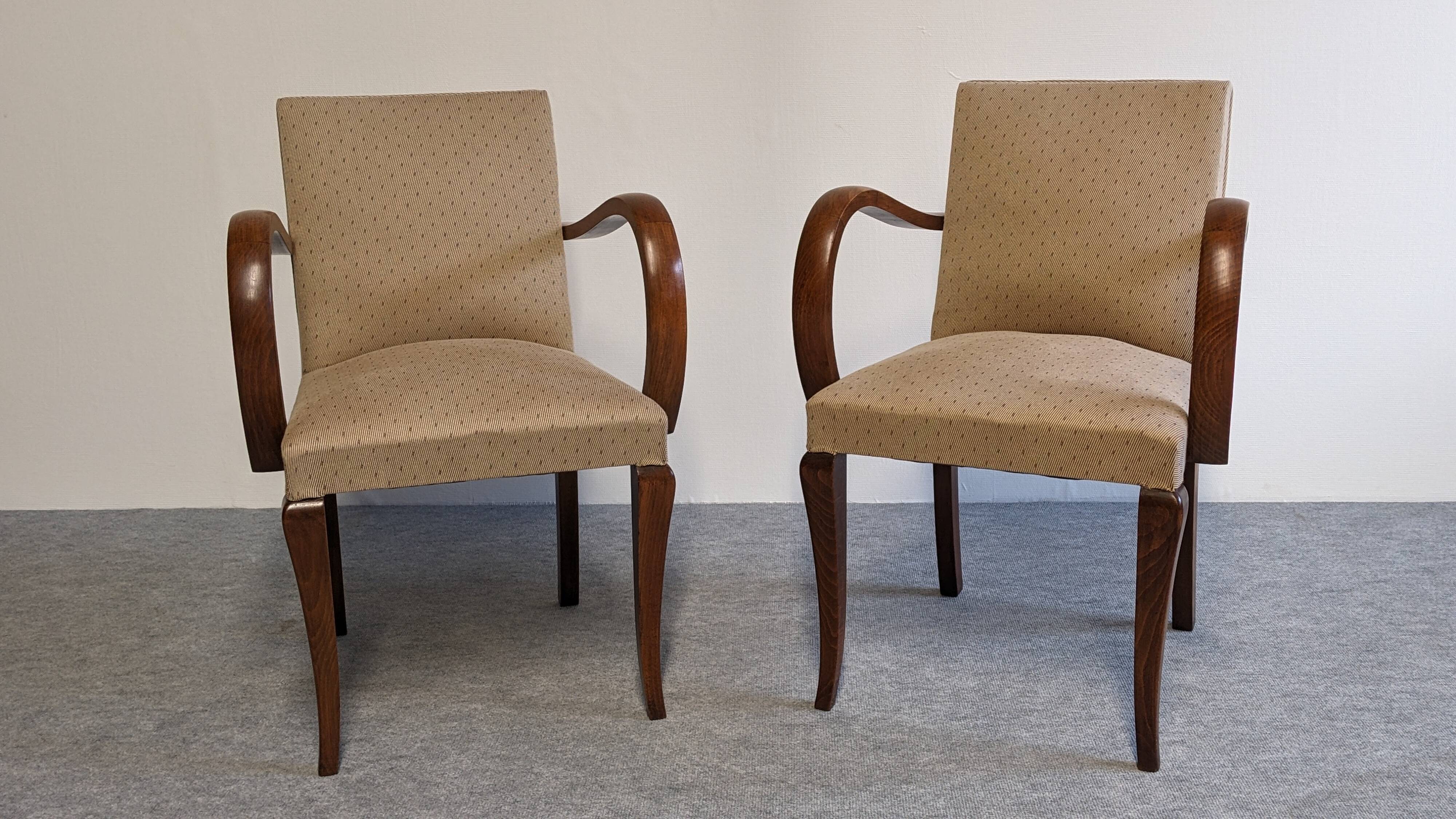 Paire de fauteuils bridge Art déco vers 1930