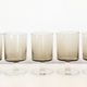 Lot of 10 1970 Luminarc black smoky glass walking glasses