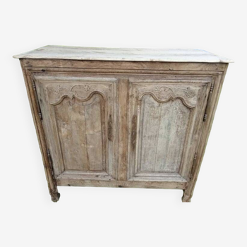 Very old 3/4 carved sideboard in raw wood