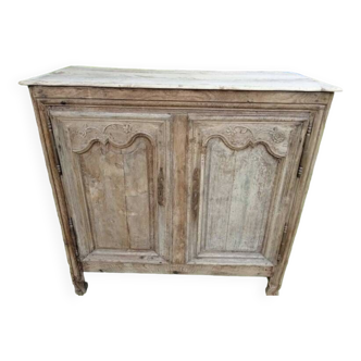 Very old 3/4 carved sideboard in raw wood