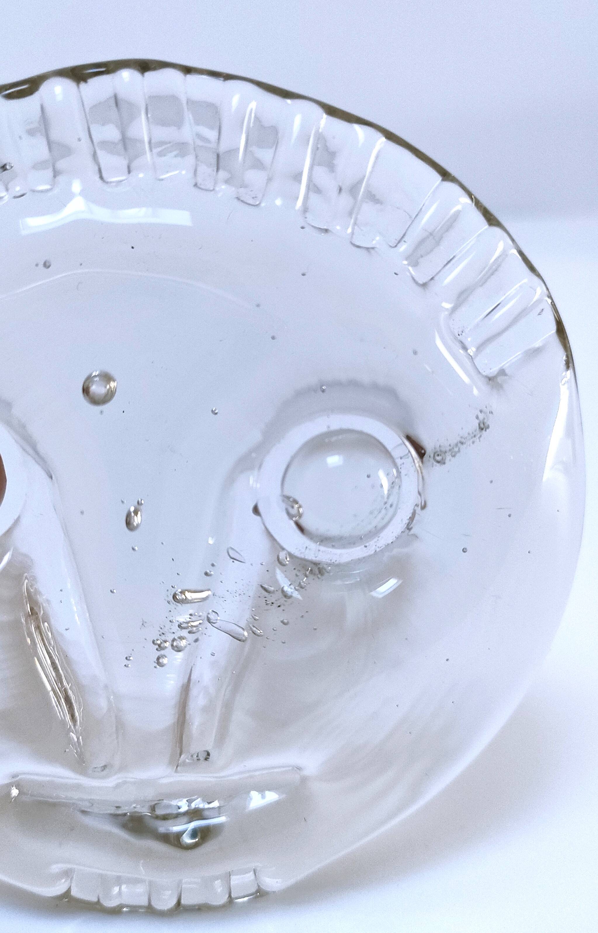 Presse-papier visage verre d'art design scandinave