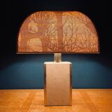 Travertine marble table lamp, Italy, 1970s