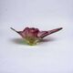 Vintage pink/green murano glass bowl/decor