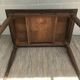 Old farmhouse table desk 1 drawer solid wood patinated black top
