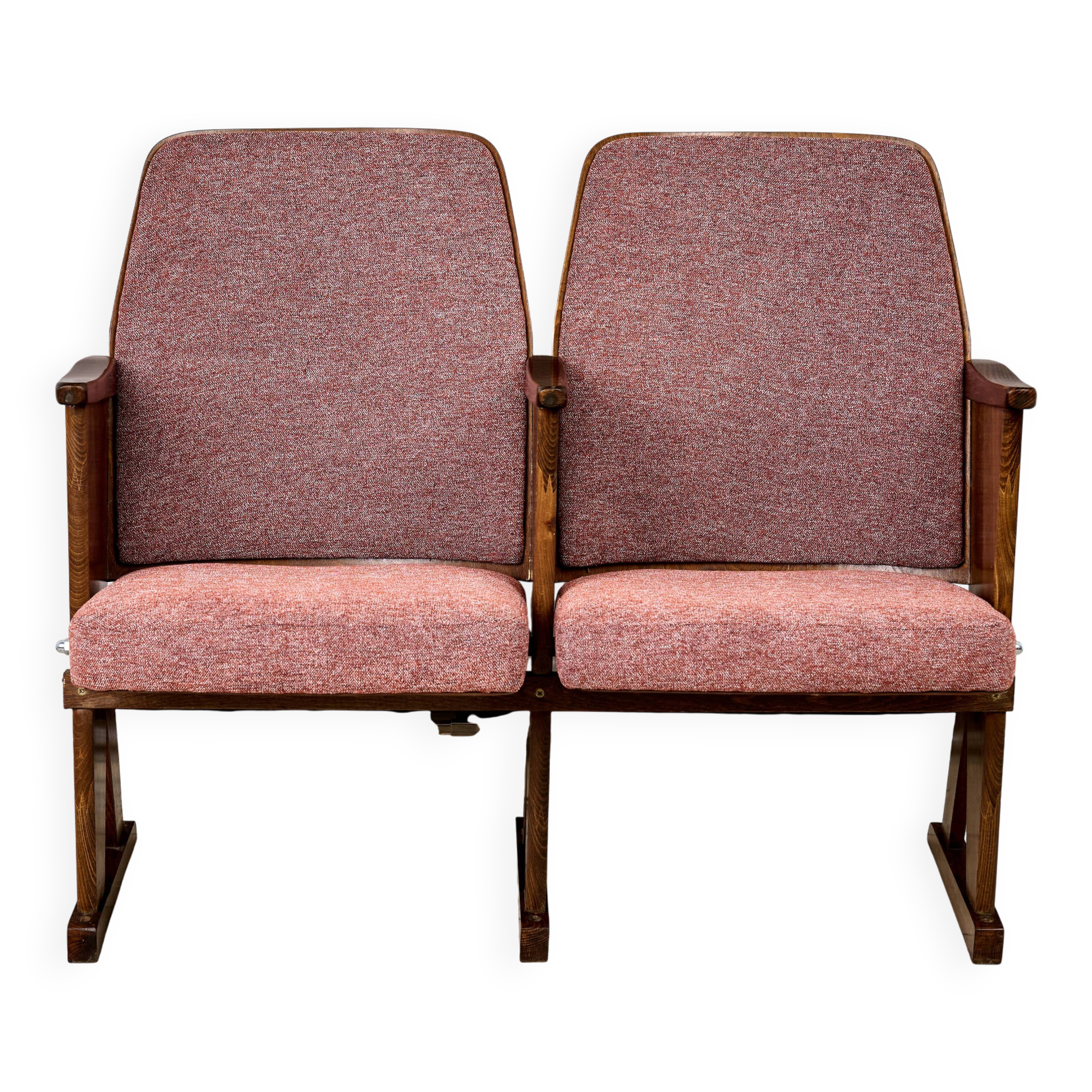 Vintage Red Folding Cinema Chairs, 1970s Czechoslovakia