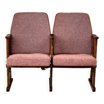 Chaises de cinéma pliantes rouges vintage, Tchécoslovaquie des années 1970