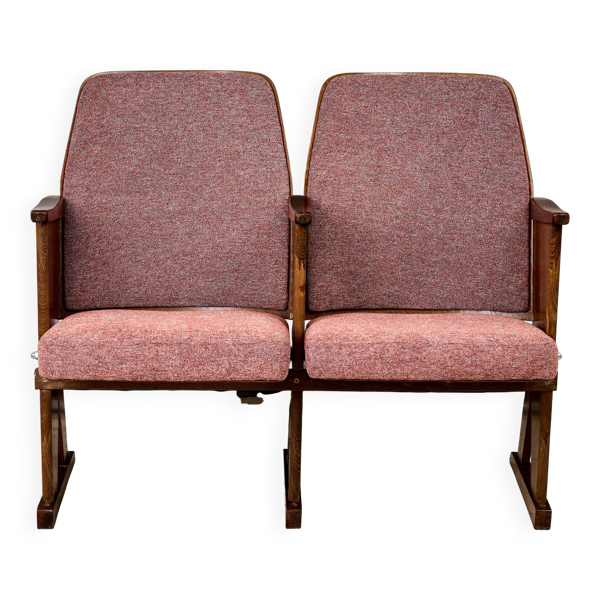 Chaises de cinéma pliantes rouges vintage, Tchécoslovaquie des années 1970